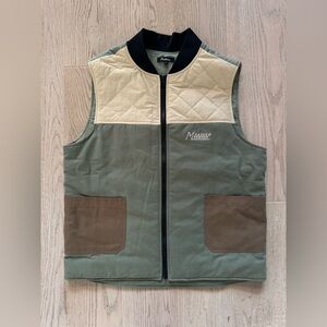 MALBON RAWLINS PADDED VEST - SAGE/SAND